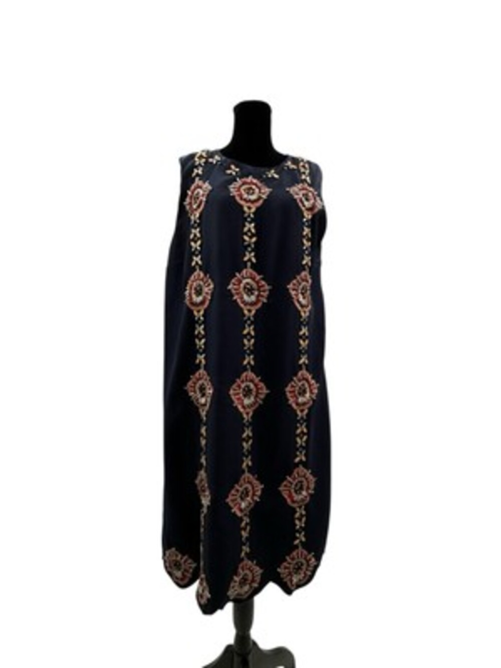 Banana Republic Size L Womens Navy Blue Embellished Jewel Beaded Dress